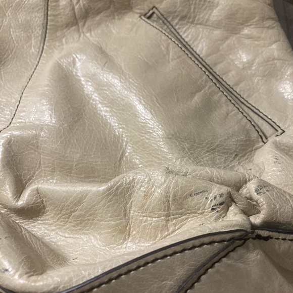 Cream HOBO Bag with Crescent Shape and Metal Hardware (24) - Picture 14 of 14